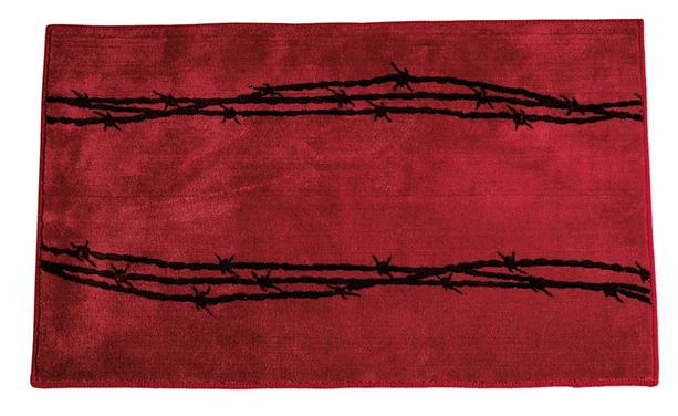 Texas Barbwire Red Rug - 2' x 3'